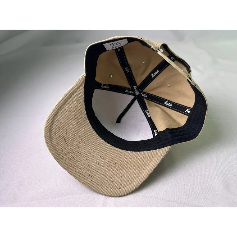 Katin Customs Hat Tan Cotton Canvas Snapback Est 1954 Patch Surf Skate‎ OSFA